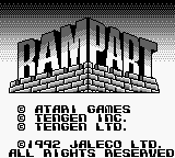 Rampart (Japan) Title Screen